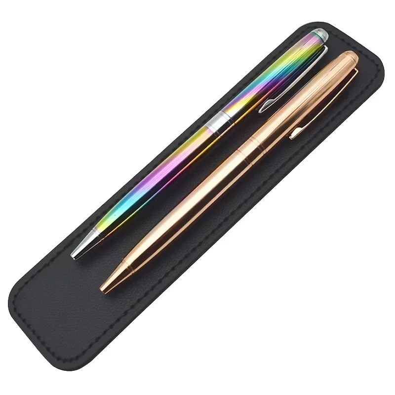 Elegant PU Leather Pen Pouch for Secure and Stylish Travel Storage