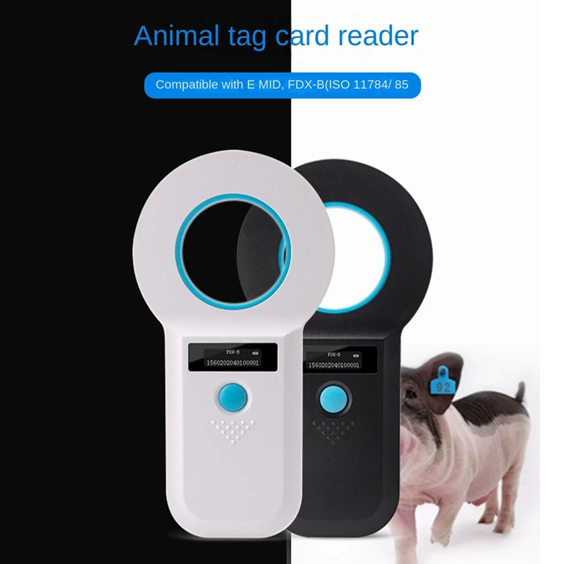 반려동물 마이크로칩 리더 RFID EMID 반려동물 칩 스캐너, 충전식 데이터 저장, 동물 태그 스캐너
