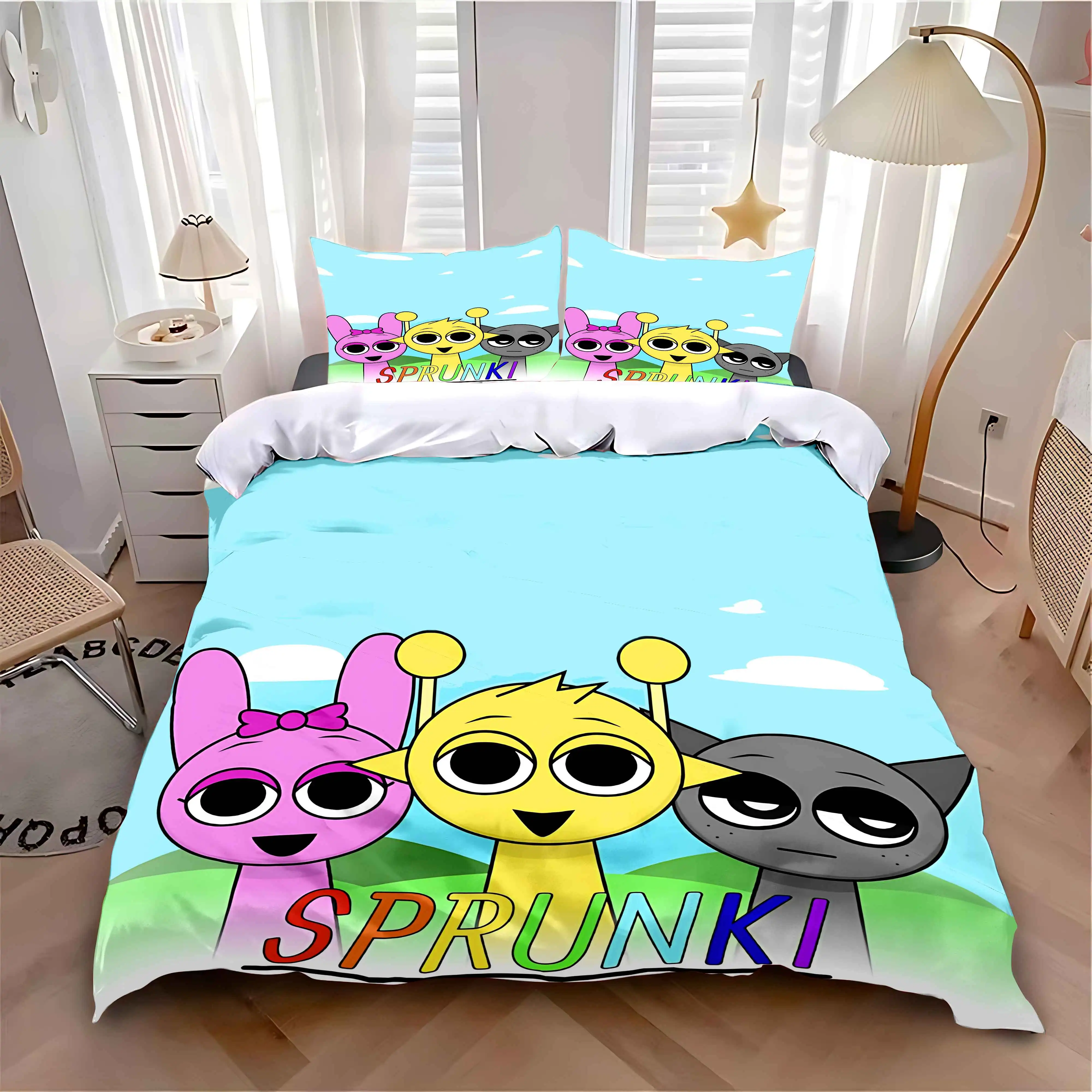 S-Sprunkis Duvet Cover Pillowcase Bedding Set Adult Boy Girl Bedroom Decoration Children Gift Single Double Large Size 2