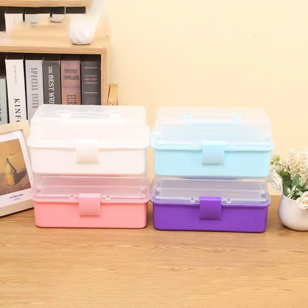 2/3 Layers Storage Box Foldable Plastic Makeup Hairpin Organizer Large Capacity Multifunctional Jewelry Organizer Small Items