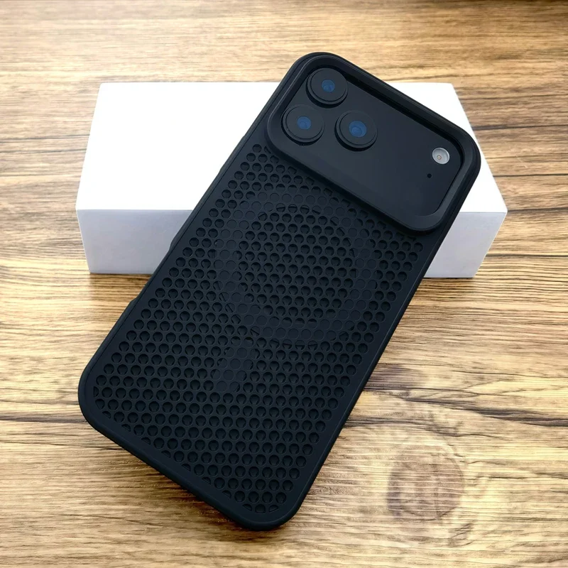 Luxury Dissipate Heat Hard Case For iPhone 17 Air 16 15 14 13 12 Pro Max 17Pro iPhone17 Mag Safe Magsafe Wireless Charge Cover
