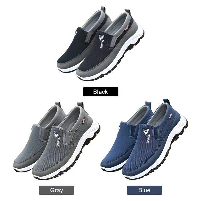 Chaussures de sport respirantes pour hommes, chaussures de bateau détectée y, tennis de voyage orthopédiques 4WD, chaussures plates à enfiler pour les activités de plein air, la randonnée, la marche 4