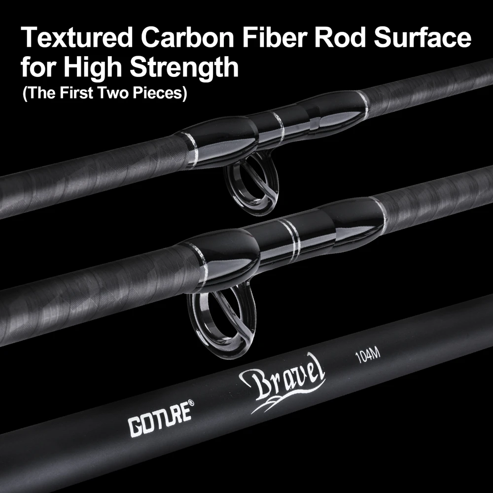 Goture Bravel Sections Surf Rod 9FT 10FT 11FT 12FT Carbon Fiber