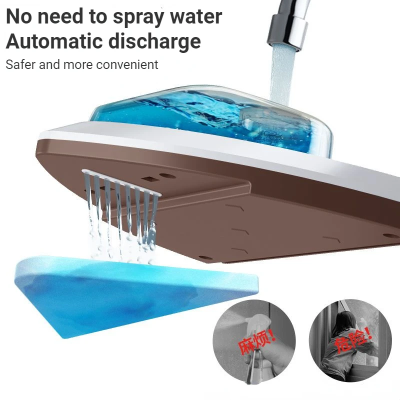 Magnetic Window Cleaner Automatic Water Discharge Glass Cleaning Brush For Window Double Side Wiper Household Cleaning Tool window cleaning brush window cleaner