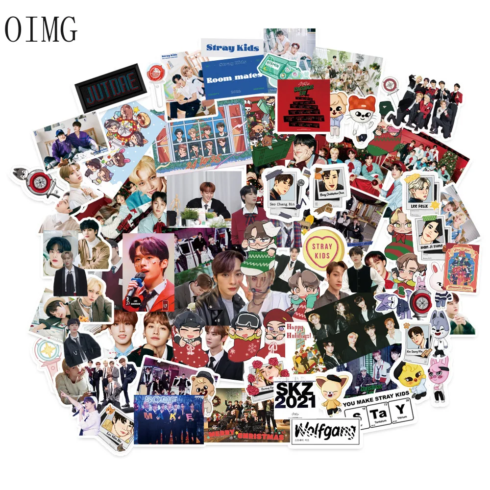 76 95pcs korean fashion stars sticker kpop stray kids sticker skateboard suitcase laptop phone case decor jungkook decal gift assorted stickers aliexpress
