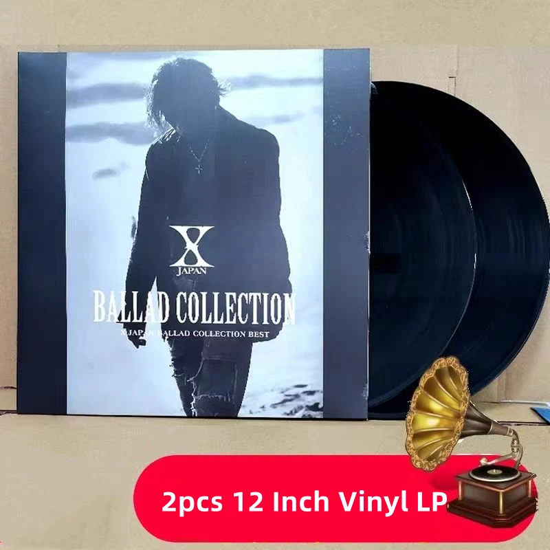 Rock X-Japan YOSHIKI Music Vinyl LP Ballad Collection Album 2pcs 12 In Long Playing Record Cosplay Phonograph Turntable Gifts
