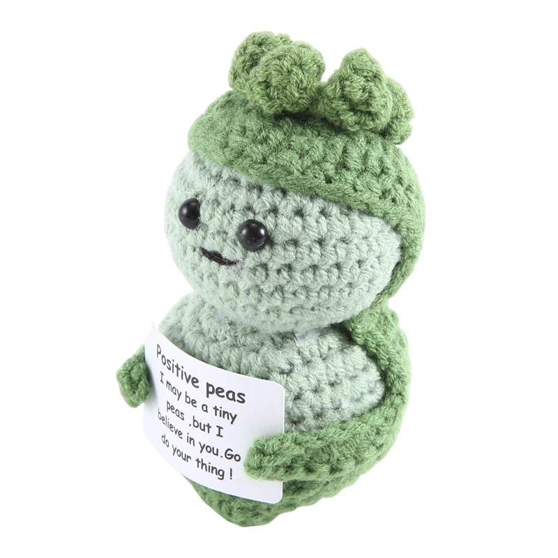 

Funny Positive Gifts Mini Knitted Doll With Positive Card Cute Positive Gifts For Adult Kids Lovers Birthday Durable