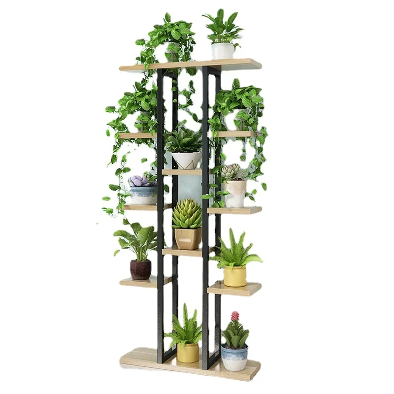 Green Dill Shelves for Plants Home Multi-layer Indoor Planter Stand Wrought Iron Living Room Balcony Window Flower Shelves