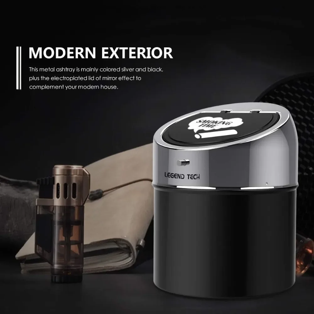 Cigarette Ashtray Car Cup Holder Ashtray Lid Tabletop Desktop Smoking Ash Tray For Restaurants Bars