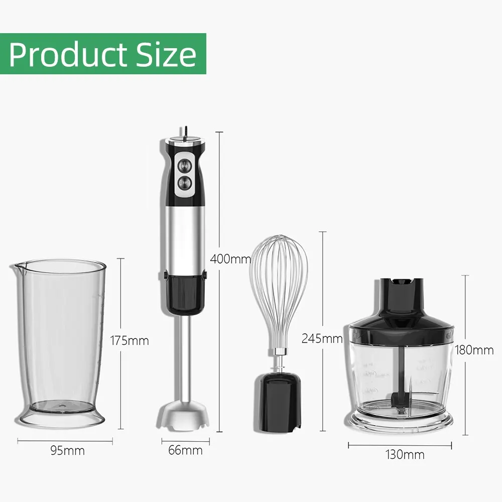 Electric Immersion Blender Hand Blender with Whisk 5 in 1 600W,304  Stainless Steel Ice Crush Blade with Whisk, Milk Frother - AliExpress
