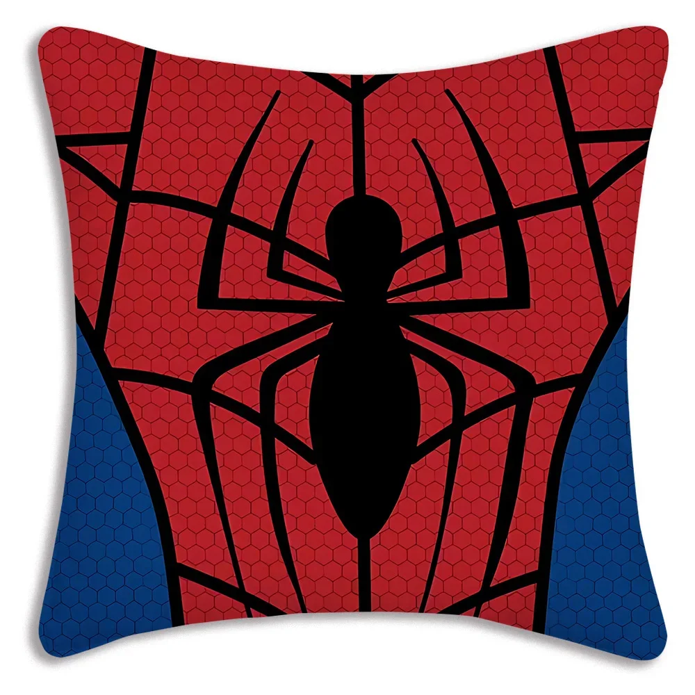 Black White Cool Pillow Covers Sofa Decorative Home HOT Marvels Spiders Man Double-sided Printing Short Plush Cute Cushion Cover 6
