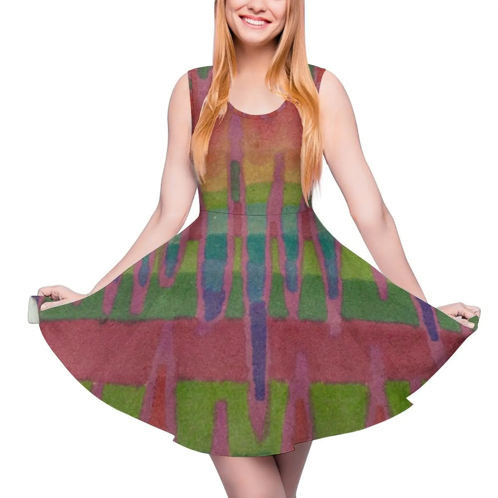 Melting Rainbow Sleeveless Dress Womens dresses sexy dress for women