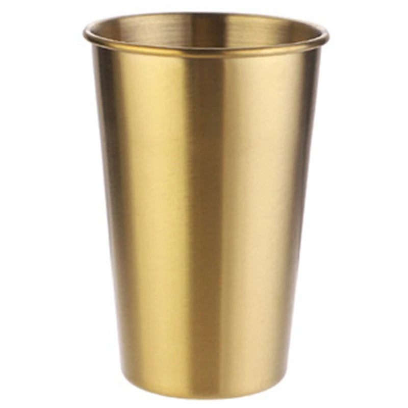 

BEAU-Stainless Steel Beer Cup, Juice Cup, Drop Proof Cup, Household Single Layer Handy Cup, Coffee Cold Drink Cup