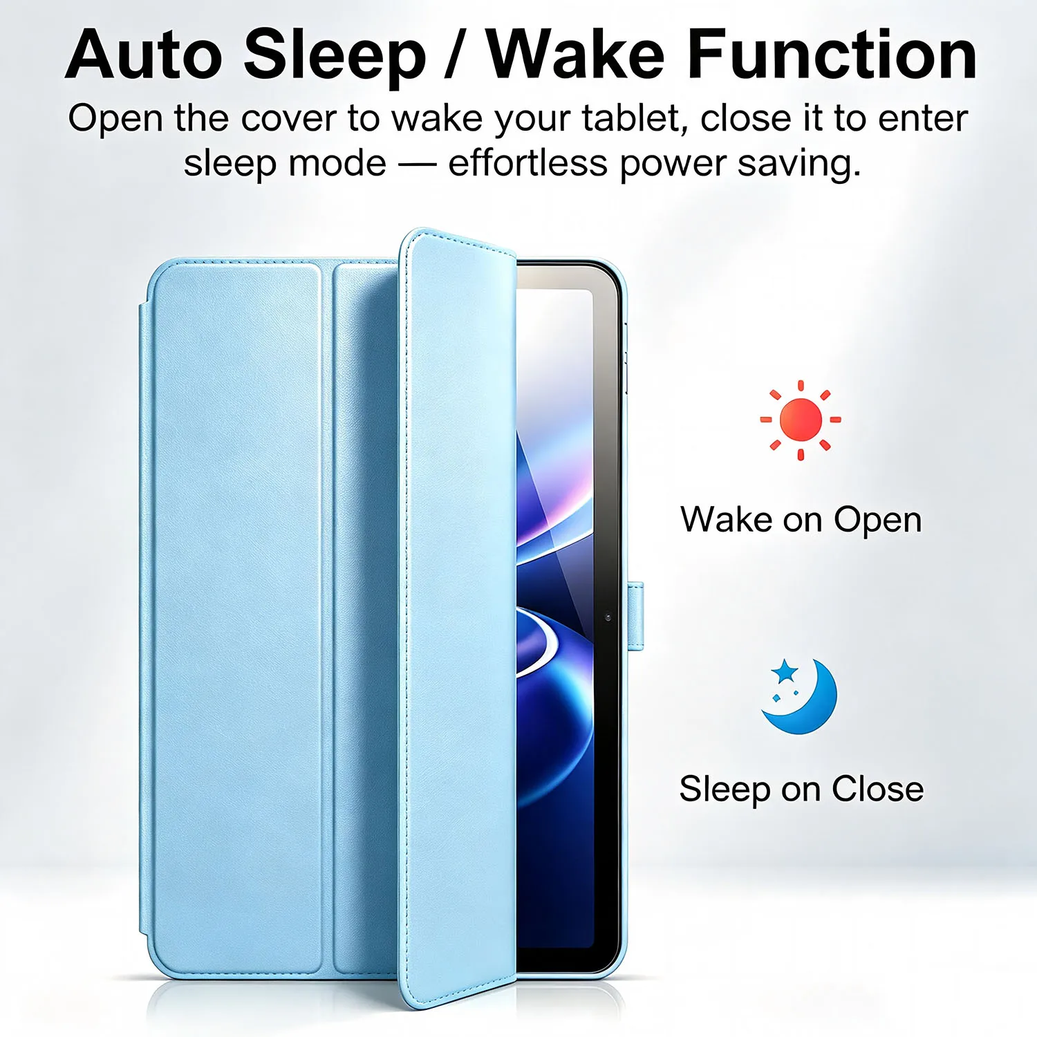 Premium PU Leather Stand Cover with Magnetic Auto Sleep/Wake