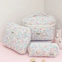 Floral Makeup Bag Set With Zipper Travel Toiletry College Organizer Bag For Women Makeup Storage Bag Cosmetic Bag 1