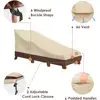 Waterproof Heavy Duty Patio Chaise Lounge Cover UV Resistant Outdoor Furniture Protector Dustproof Windproof with Fastening 6