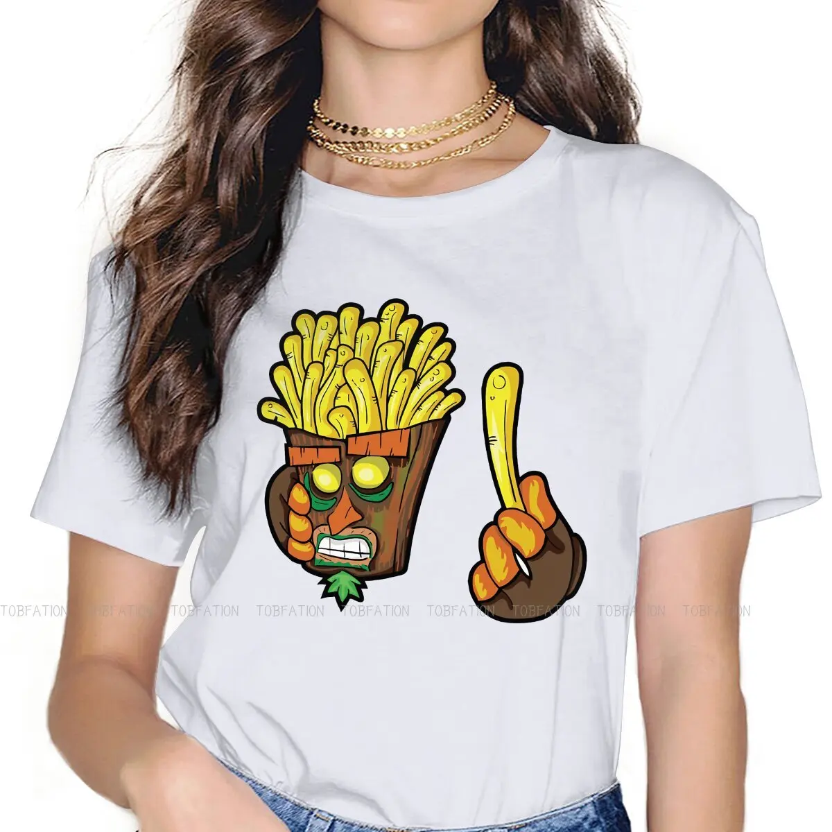 Team Racing Chips Maglietta Da Donna Crash Bandicoot Game Girls Basic Tops 4Xl Maglietta Femminile In Cotone Umorismo Regalo Di Moda