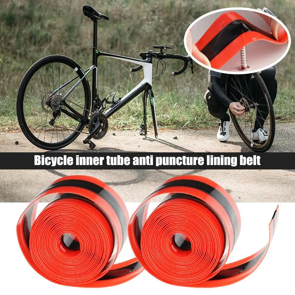 

2pcs MTB Bicycle Inner Tube Anti Puncture Lining Belt Red Color Bike Tire Protector Proof 700C Road Bike Belt Tube Protector Tap