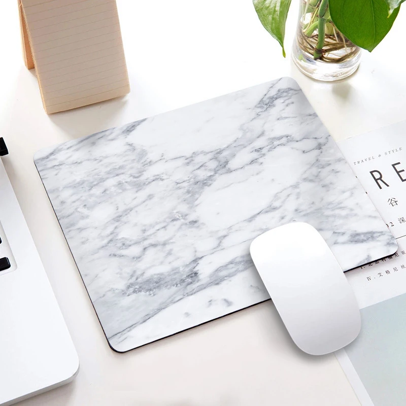 Nordic Marble Mousepad Laptop Gaming Computer Mouse Pad Wrist Rests Table Mat Costers Desk Organizer Home Office Supplies mouse pad coaster