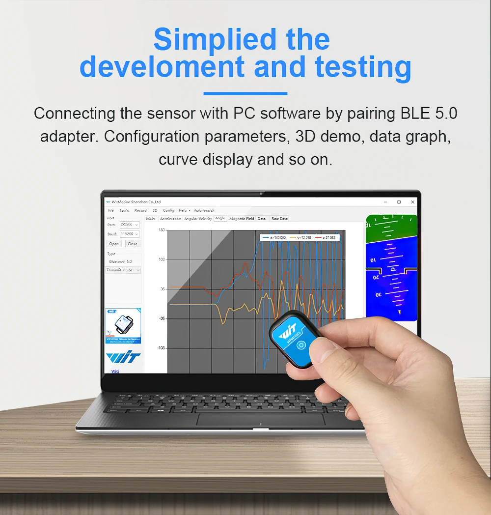 WitMotion WT9011DCL Bluetooth 5.0 Accelerometer Gyroscope Angle Sensor