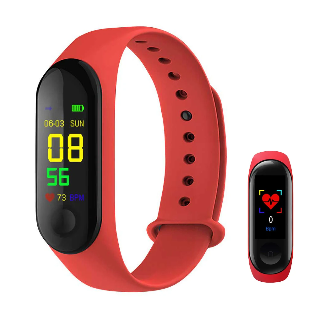 M3 Plus Sports SmartWatch Heart Rate Blood Pressure Monitoring Waterproof Smart Bracelet Men's Women's Multi-function Watches 