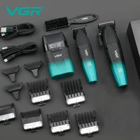 VGR Tondeuse à cheveux Professionnelle 9000 tr/min Tondeuse à cheveux Sans fil Machine de coupe de cheveux Rechargeable Métal To 1