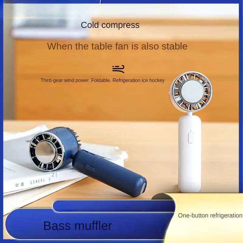 USB Fan 2000 MA Handheld Cold Compress Fan Desktop Mute Air Cooler 3-Speed Portable Mini Fan air conditioners for room