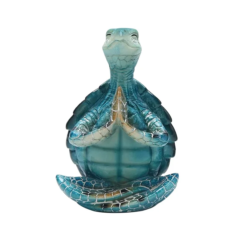 Turtle- Meditation Yoga Turtle Decor-Zen Yoga Turtle Figurine Per La Decorazione Spirituale Della Stanza Del Giardino (A)