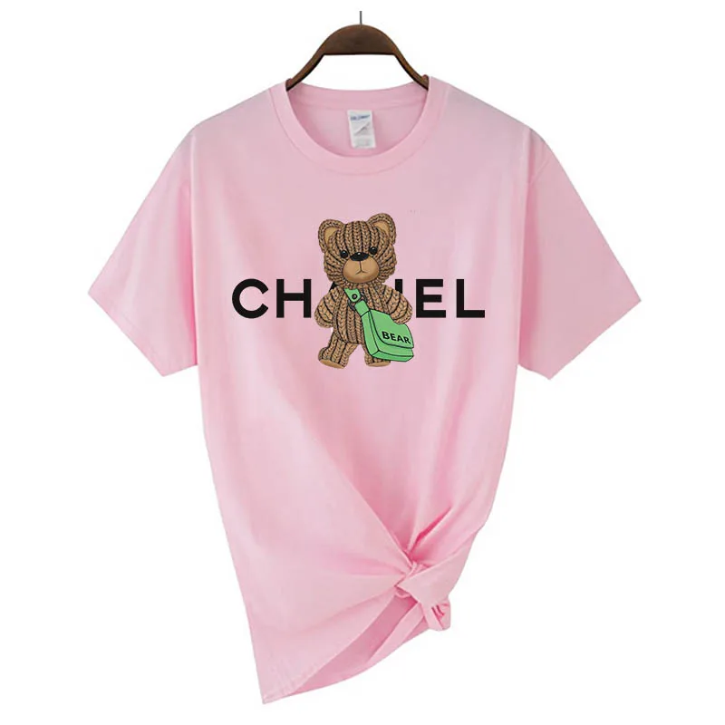 thumbnail image 1 of Camiseta de algodón para mujer, camiseta de manga corta transpirable, ropa Y2K para mujer, estilo Harajuku, Top básico de diseño con cuello redondo, 1 of 5