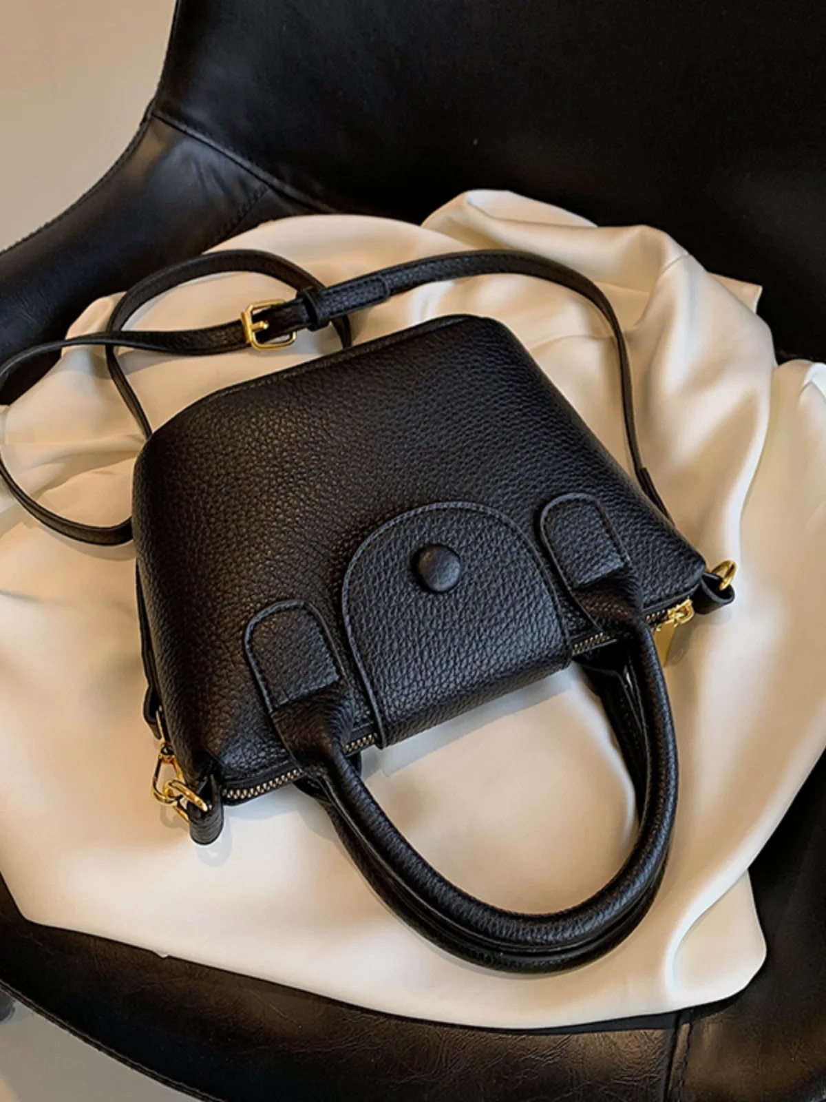 

Contrast Bucket Crossbody Bag for Women 2023 New High Quality Shoulder Bags black Khaki HandBag Purses