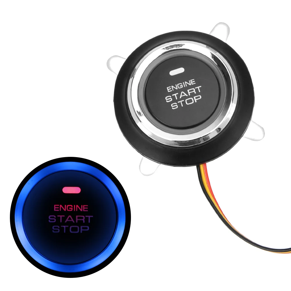 Car-styling 12V Entry Ignition Starter Switch Universal Auto Replacement Auto Car Engine Start Stop Push Button Keyless Car Start Button Car Start Stop Button