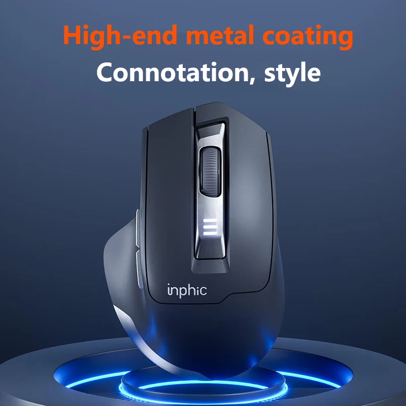 INPHIC M9 2.4G Wireless Mouse Rechargeable Silent Office Mouse Battery Level Display For Desktop Computer Laptop wireless mouse