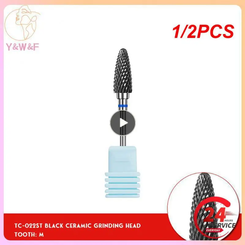 

1/2PCS Ceramic Nail Drill Bit 3/32" Shank Quick Remove Acrylic Hard Gels Low Heat Low Dust Manicure Pedicure Tool for Home