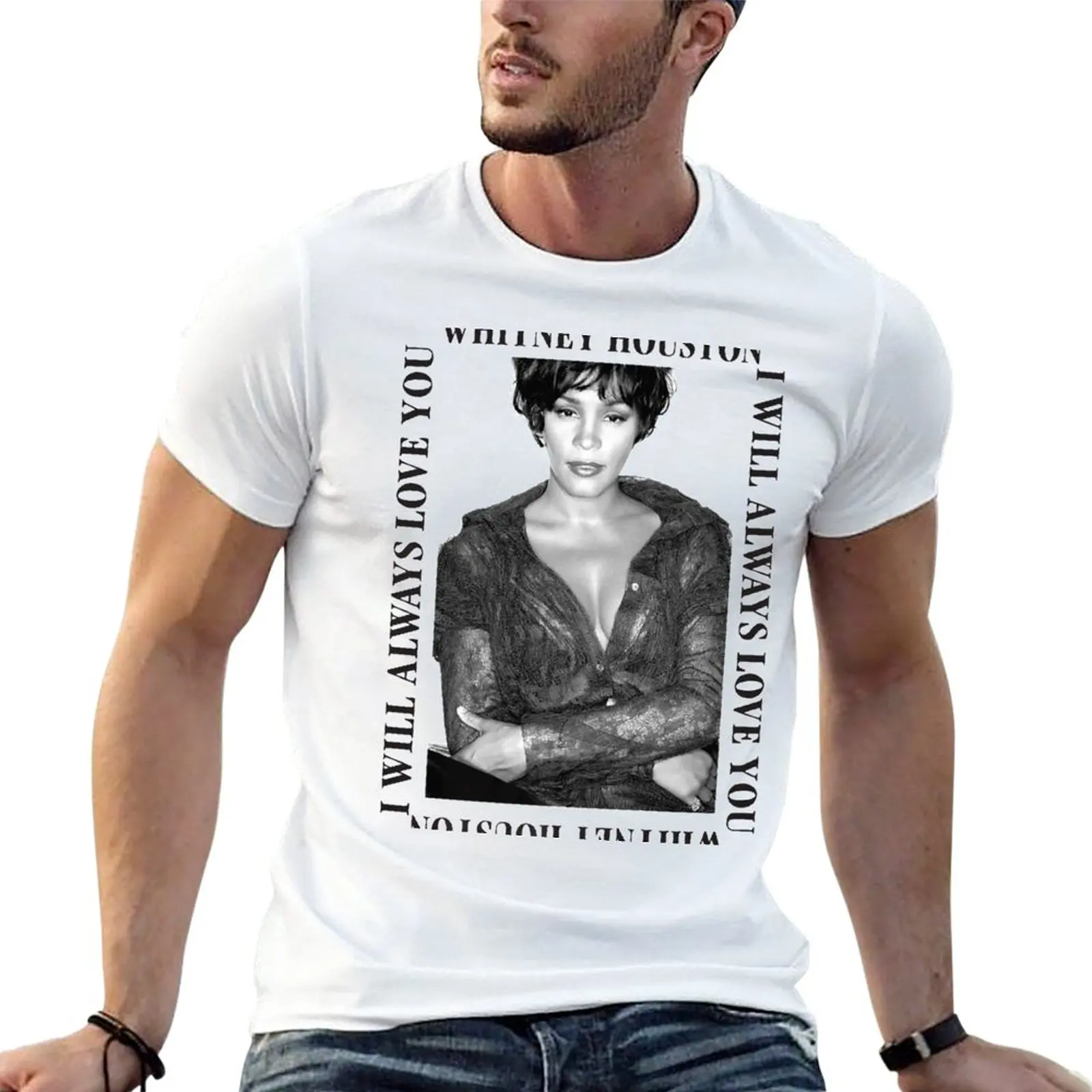 

New Always Will Love Men And Women Whitney T-Shirt black t shirt summer clothes men clothing