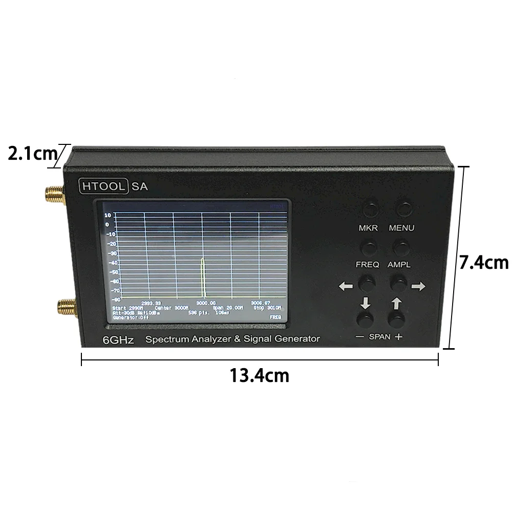 New SA Spectrum Analyzer with Built-in 35MHz-6.2 Near-field Probe HT5 Black Mini Logarithmic Periodic Antenna 1300MHz-10GHz