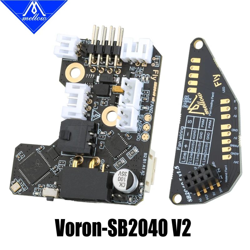 Placa Fly-sb2040 v2 Suave para Voron 2.4 r2 Trident Stealthburner Extrusora Cw2 Klipper Hotend Canbus Headtool Pt1000 Pt100 Pt100
