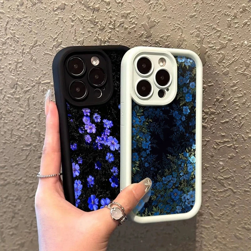 16E Full Screen of Flowers Pattern Phone Case For iPhone 11 12 13 14 15 16 17 Pro Max Air Plus Shockproof Soft TPU Cover Case 1