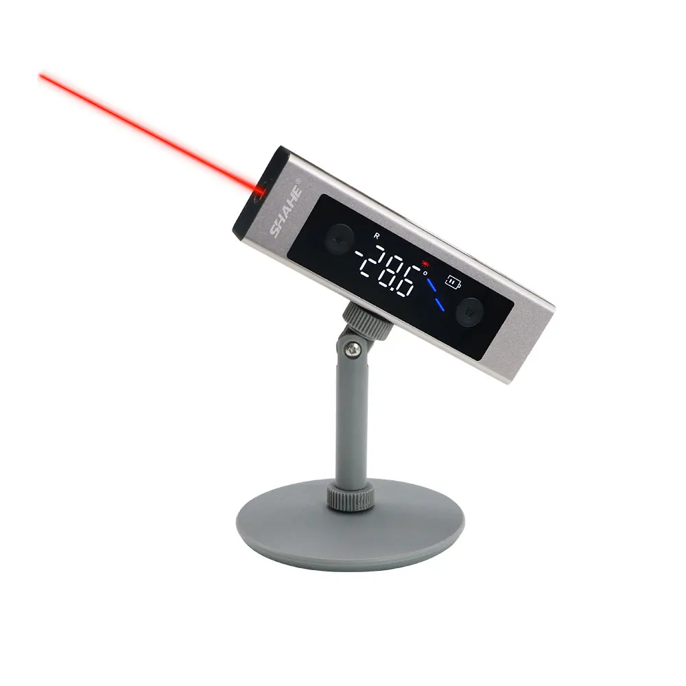 SHAHE Type-C Charging Laser Protractor Digital Inclinometer Angle Ruler Gauge Multifunctional Large LCD Screen Angle Finder