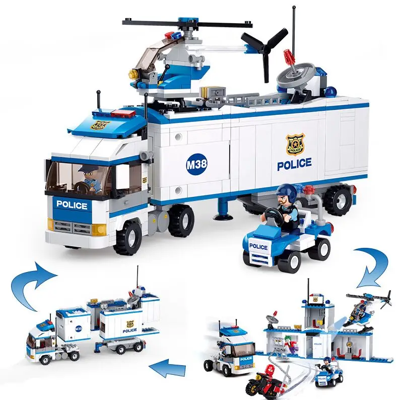 

Модель совместимая с фирменными деформированными моделями городского полицейского участка вертолета модели строительные блоки игрушки хобби для мальчиков