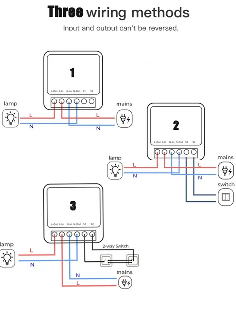 16A Mini Wifi DIY Light Switches Module 2-way Control Work With Tuya Smart Life Alexa Alice Google Home 6