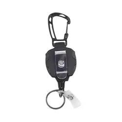 Heavy Duty Retractable Badge Holder with Belt Clip and Keychain (Buckle)