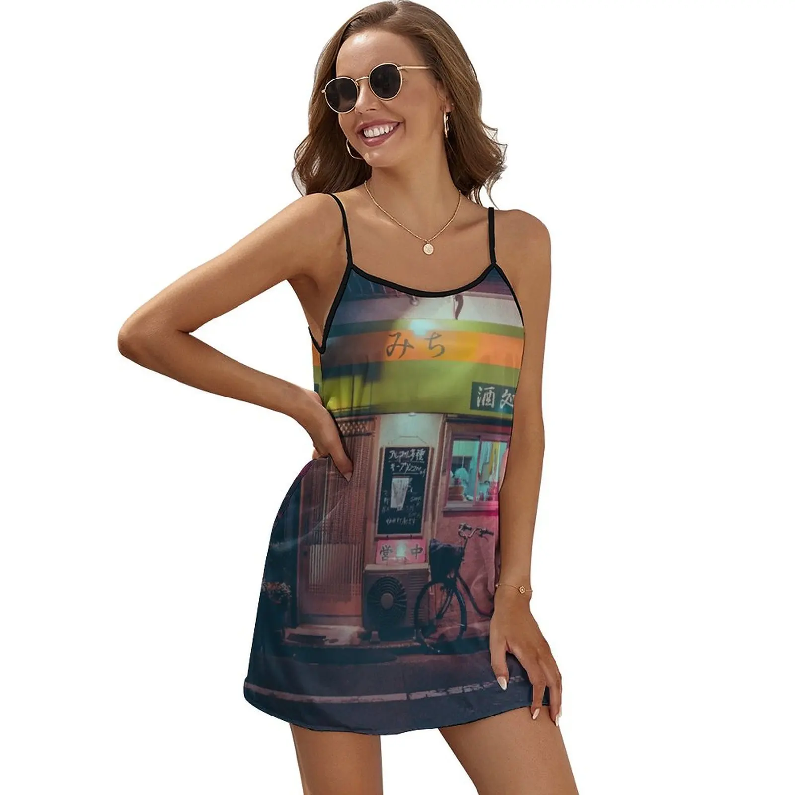 

Tokyo's Street Ramen Sleeveless Dress dresses for woman luxury dress