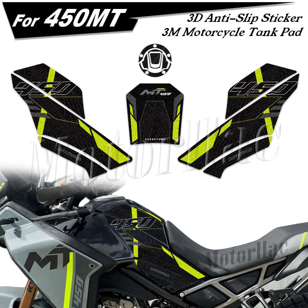 3M Motorcycle Side Tank Pad Anti-Slip Sticker Gas Knee Grip Protector Decal Accessori Waterproof For CFMOTO CF moto 450MT 450 MT