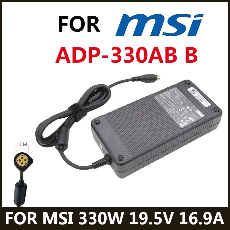 Clevo P370SM-A P570WM MSI GT83VR GT73VR GT80S Asus ROG용 충전기 어댑터 ADP-330AB B, 330W, 19.5V, 16.9A, 4 홀, 신제품