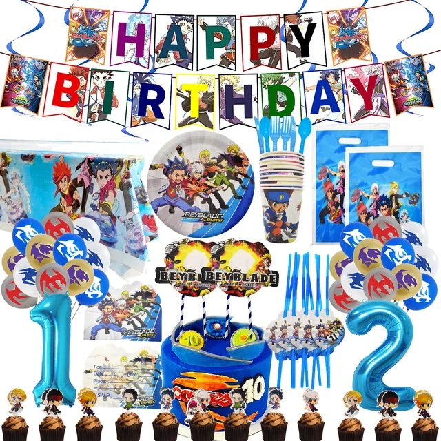 Beyblade Theme Balloon Decoration for Birthday Parties - Jocelyn Balloons