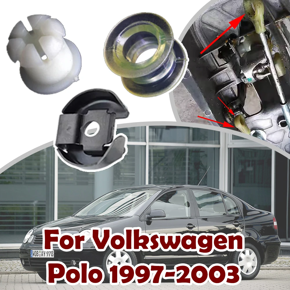 Manual Gear Shift Lever Cable Bushing Repair Kit For Volkswagen Polo 1997-2003 Gearbox Selector End Linkage Rubber Sleeve Clip