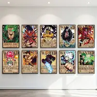 ⁦ملصقات جدارية (بوستر) لملصقات المطلوبين من أنمي "ون بيس" One Piece⁩ - الصورة ⁦2⁩