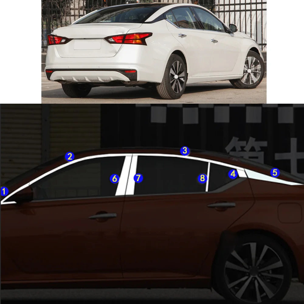 

Наклейка, украшение для окна столба, средняя полоса, обрезанная рамка, капоты для Nissan Teana ALTIMA 2019 2020 2021