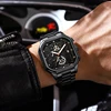 Fashion Casual Business Men Quartz Watch High-end Auto Date Big Square Dial Stainless Steel Band Watches For Man Gifts 4