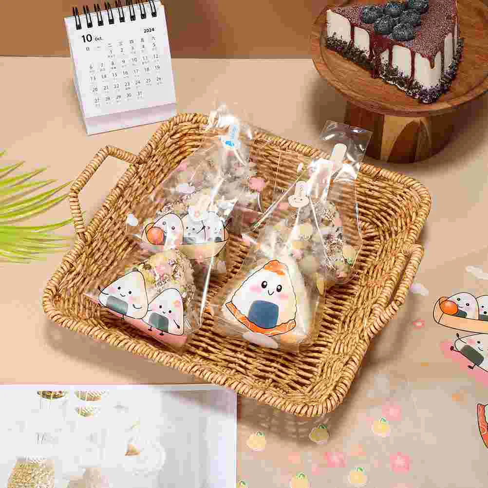 150 Pcs Rice Ball Packaging Bag Triangle Onigiri Bags Wrappers Japanese Easy Tear Packing Balls Sushi
